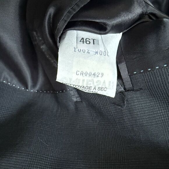 Peter Millar Blazer Mens 46T Gray Plaid Wool Suit Jacket Sport Coat - Picture 4 of 7